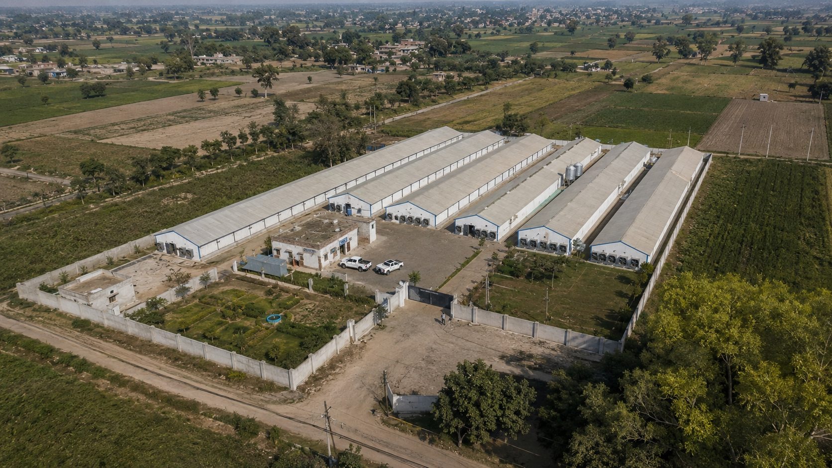 Aerial View of Milky Foods Farms