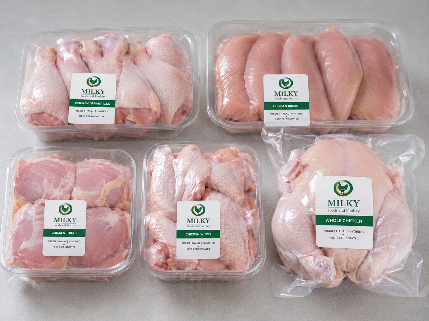 Vacuum Packaged Chicken Trays